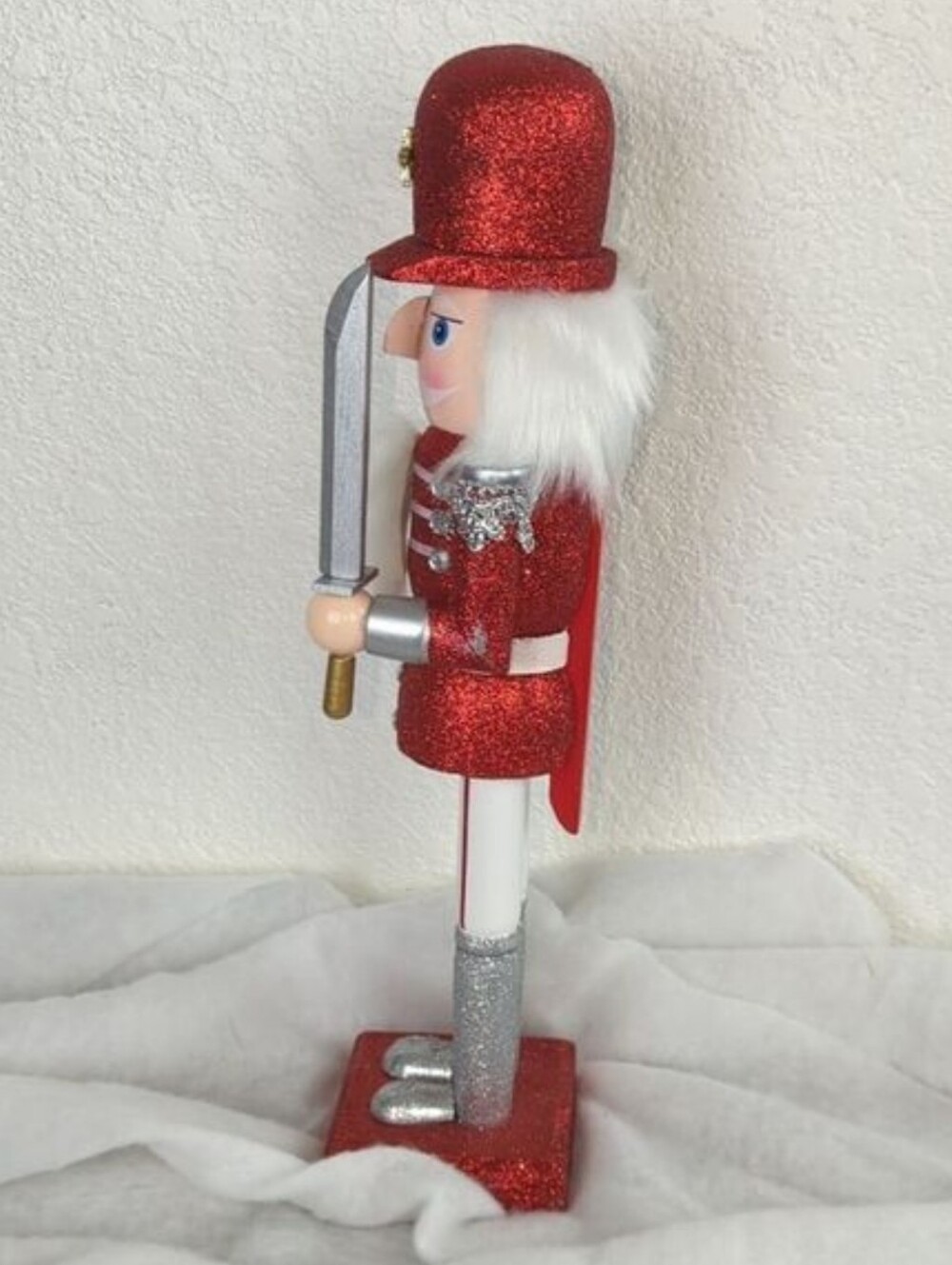 14" Wooden Nutcracker Glittering Soldier Santa Claus! Price Firm! - Picture 9 of 15